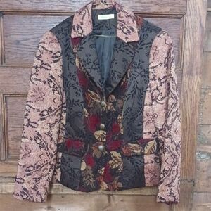 Coldwater Creek Multicolor Patterned Blazer